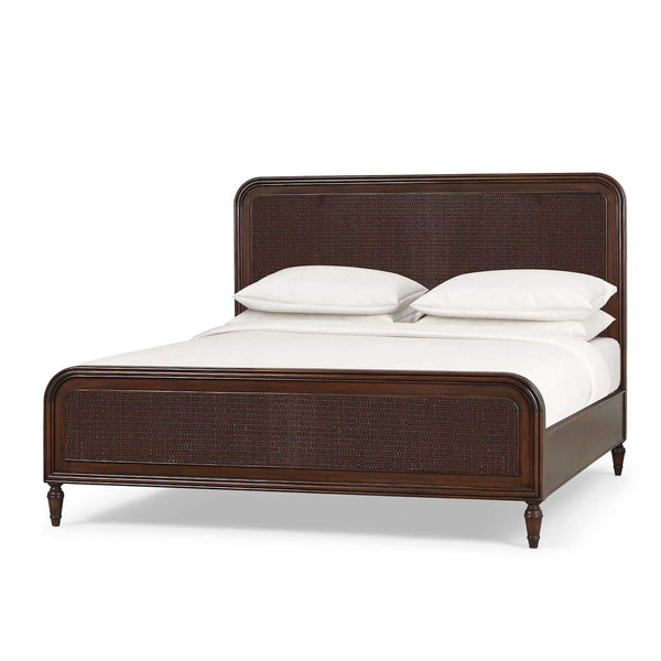 Langford Rattan Bed King-Blue Hand Home