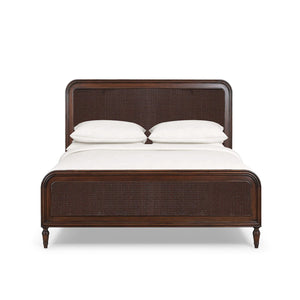 Langford Rattan Bed Queen-Blue Hand Home