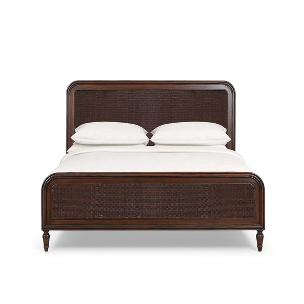 Langford Rattan Bed Queen-Blue Hand Home