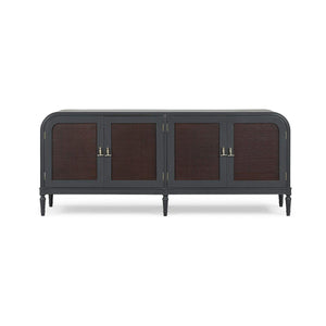 Langford Sideboard w/ Rattan - Solid Hardwood Storage Furniture-Blue Hand Home