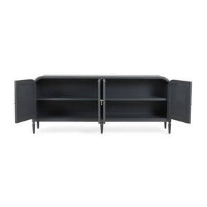 Langford Sideboard w/ Rattan - Solid Hardwood Storage Furniture-Blue Hand Home