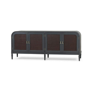 Langford Sideboard w/ Rattan - Solid Hardwood Storage Furniture-Blue Hand Home