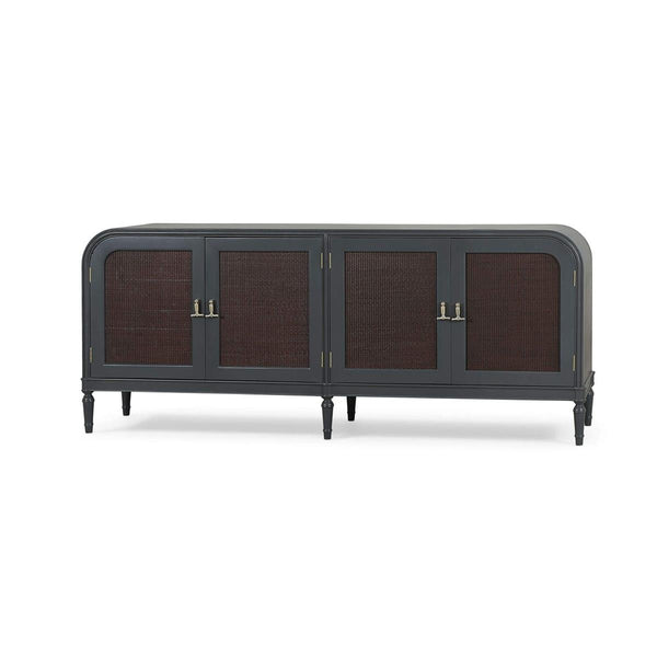 Langford Sideboard w/ Rattan - Solid Hardwood Storage Furniture-Blue Hand Home