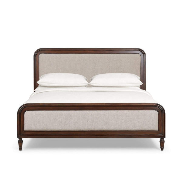Langford Upholstered Bed King - Handcrafted Solid Hardwood Bed-Blue Hand Home