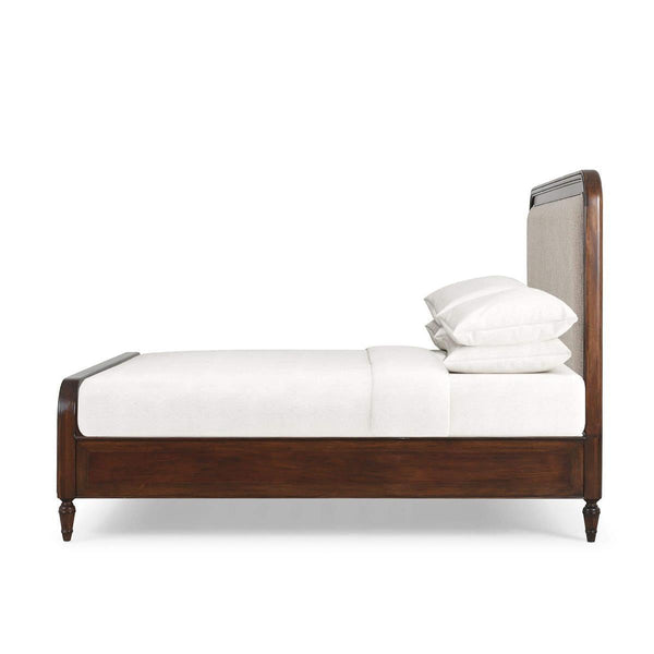 Langford Upholstered Bed King - Handcrafted Solid Hardwood Bed-Blue Hand Home