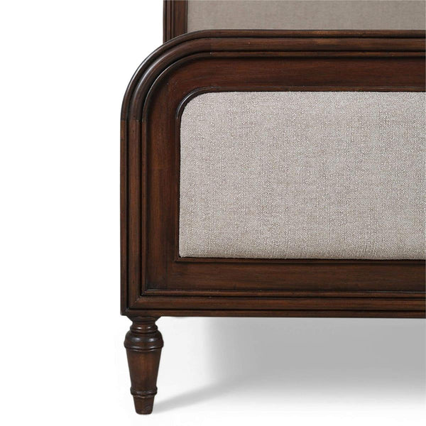 Langford Upholstered Bed King - Handcrafted Solid Hardwood Bed-Blue Hand Home