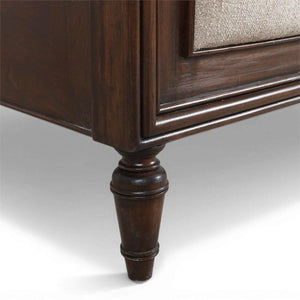 Langford Upholstered Bed King - Handcrafted Solid Hardwood Bed-Blue Hand Home