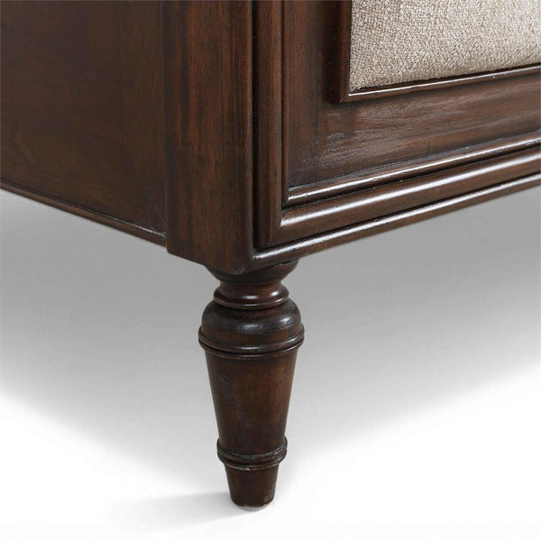 Langford Upholstered Bed King - Handcrafted Solid Hardwood Bed-Blue Hand Home