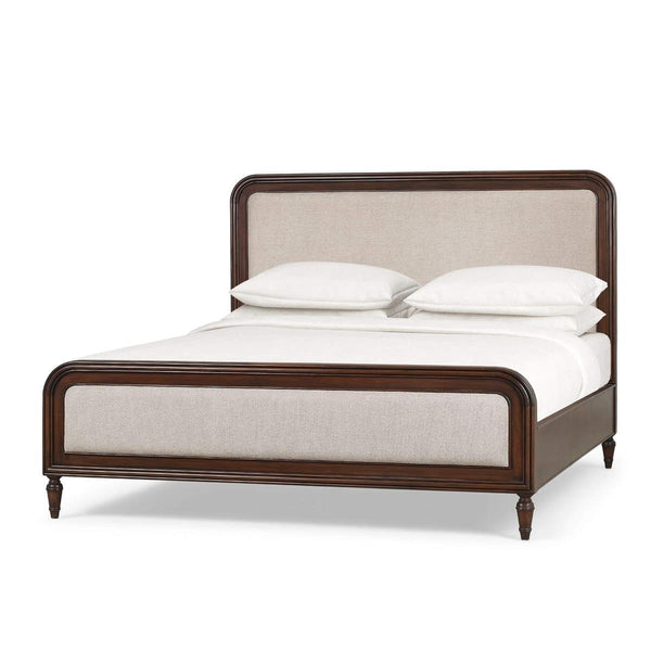 Langford Upholstered Bed King - Handcrafted Solid Hardwood Bed-Blue Hand Home