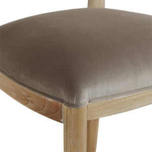 Laurna Counter Stool w/ Upholstered Seat & Rattan Back - Teak-Blue Hand Home