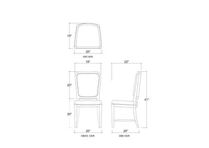 Bramble Laurna Teak Dining Chair In Teak White Wash W/ Natural Performance Fabric-Bramble-Blue Hand Home
