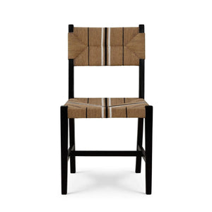 Bramble Lorenzo Teak Dining Chair In Teak Batavia Black-Bramble-Blue Hand Home
