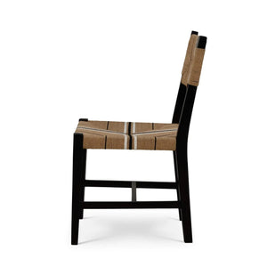 Bramble Lorenzo Teak Dining Chair In Teak Batavia Black-Bramble-Blue Hand Home