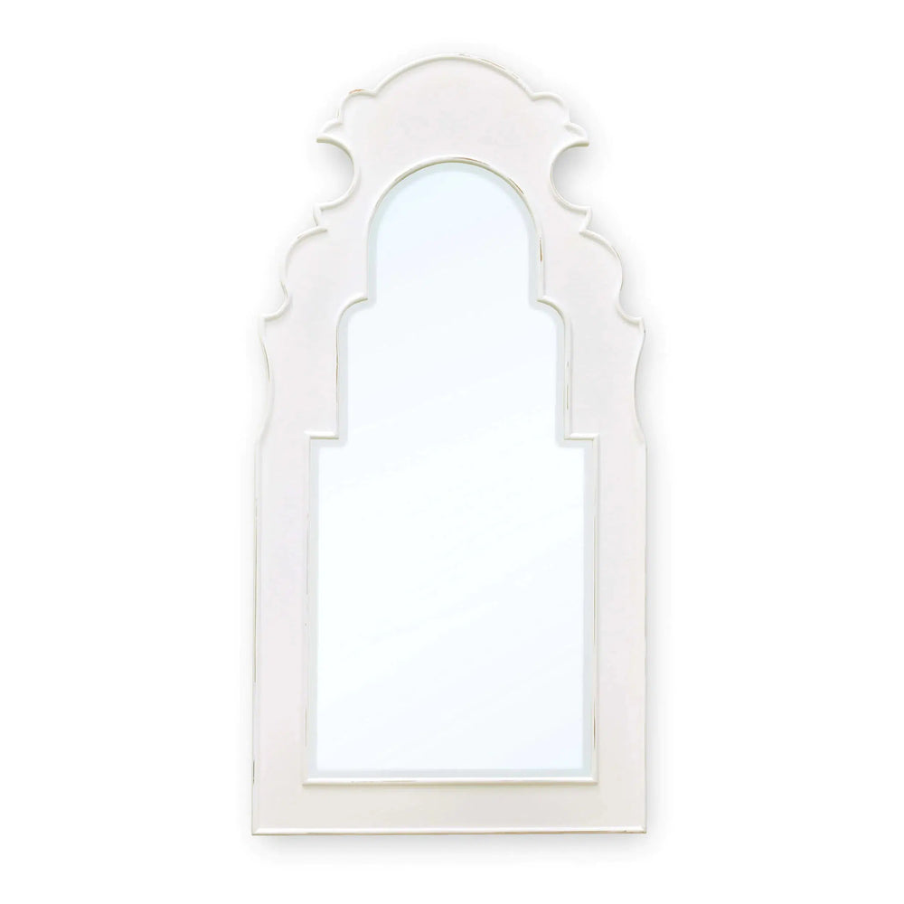 Bramble Lotus Mirror In White Harvest-Bramble-Blue Hand Home