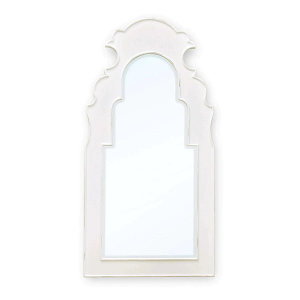 Bramble Lotus Mirror In White Harvest-Bramble-Blue Hand Home