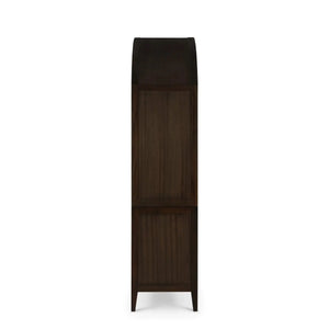 Bramble Lumina Glass Cabinet In Walnut W/ Putty Interior-Bramble-Blue Hand Home