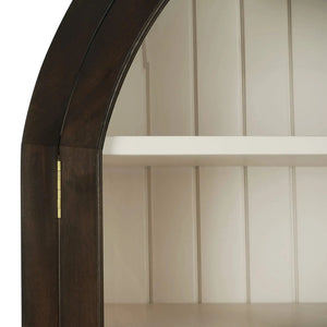 Bramble Lumina Glass Cabinet In Walnut W/ Putty Interior-Bramble-Blue Hand Home