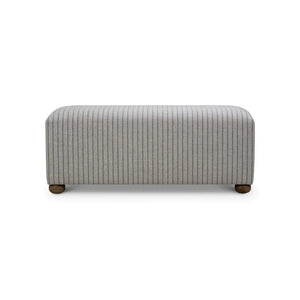 Bramble Luna Ottoman W/ Gray Munson Performance Fabric-Bramble-Blue Hand Home