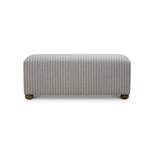 Bramble Luna Ottoman W/ Gray Munson Performance Fabric-Bramble-Blue Hand Home