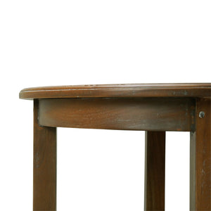 Bramble Luna Round 3 Tier Side Table In Straw Wash-Bramble-Blue Hand Home