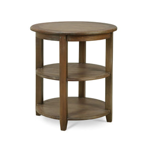 Bramble Luna Round 3 Tier Side Table In Straw Wash-Bramble-Blue Hand Home