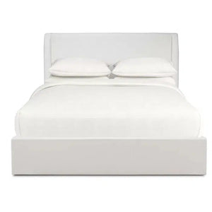 Bramble Luxor Upholstered Bed King In Artic White Performance Fabric-Bramble-Blue Hand Home