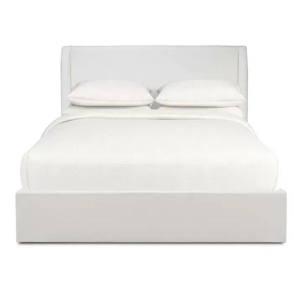 Bramble Luxor Upholstered Bed King In Artic White Performance Fabric-Bramble-Blue Hand Home
