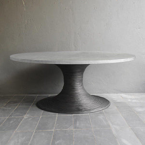 Cast Aluminum Base with Concrete Top-Blue Hand Home