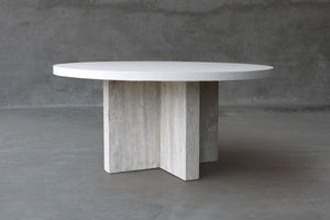 Concrete Top Dining Table - T Base-Blue Hand Home