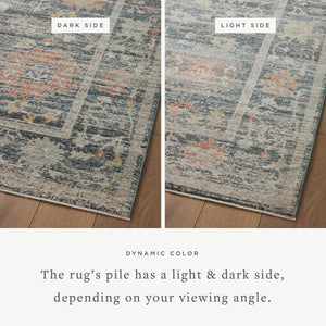 Magnolia Home by Joanna Gaines x Loloi Millie Rug - Blue / Multi-Blue Hand Home
