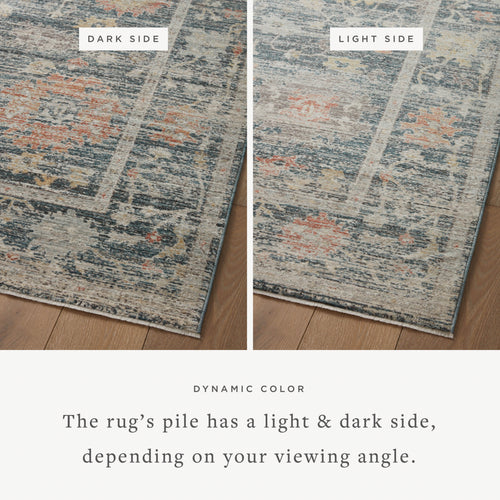 Magnolia Home by Joanna Gaines x Loloi Millie Rug - Blue / Multi-Blue Hand Home