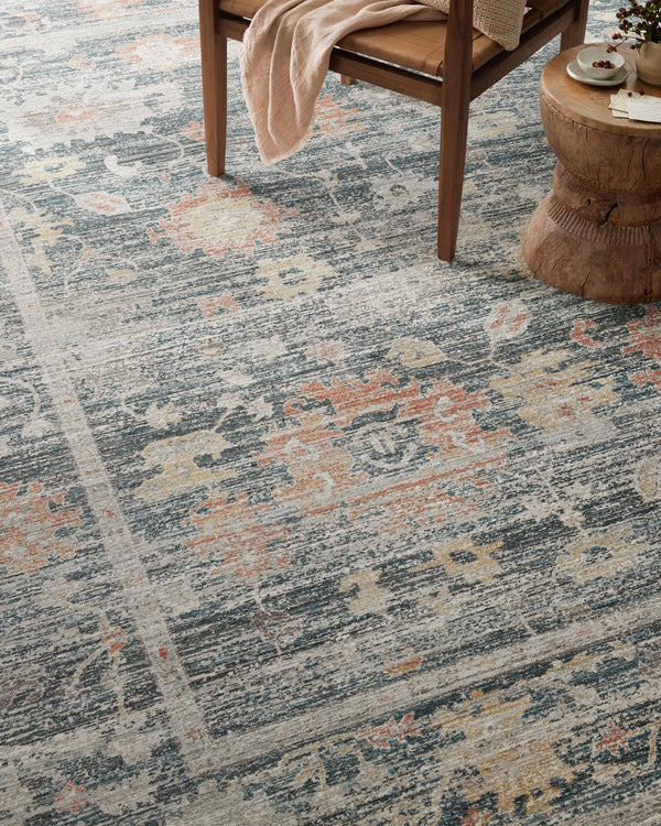 Magnolia Home by Joanna Gaines x Loloi Millie Rug - Blue / Multi-Blue Hand Home