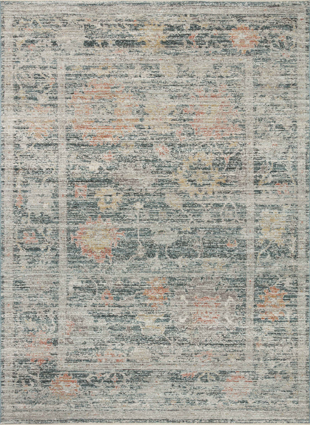 Magnolia Home by Joanna Gaines x Loloi Millie Rug - Blue / Multi-Blue Hand Home