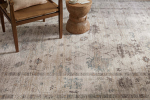 Magnolia Home by Joanna Gaines x Loloi Millie Rug - Silver / Dove-Blue Hand Home