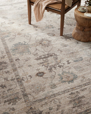 Magnolia Home by Joanna Gaines x Loloi Millie Rug - Silver / Dove-Blue Hand Home