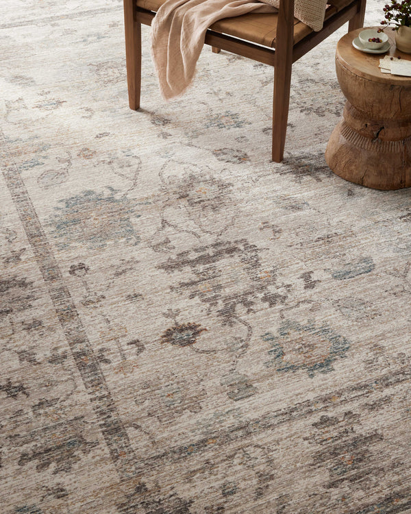 Magnolia Home by Joanna Gaines x Loloi Millie Rug - Silver / Dove-Blue Hand Home