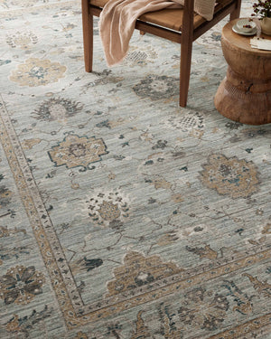 Magnolia Home by Joanna Gaines x Loloi Millie Rug - Sky / Gold-Blue Hand Home