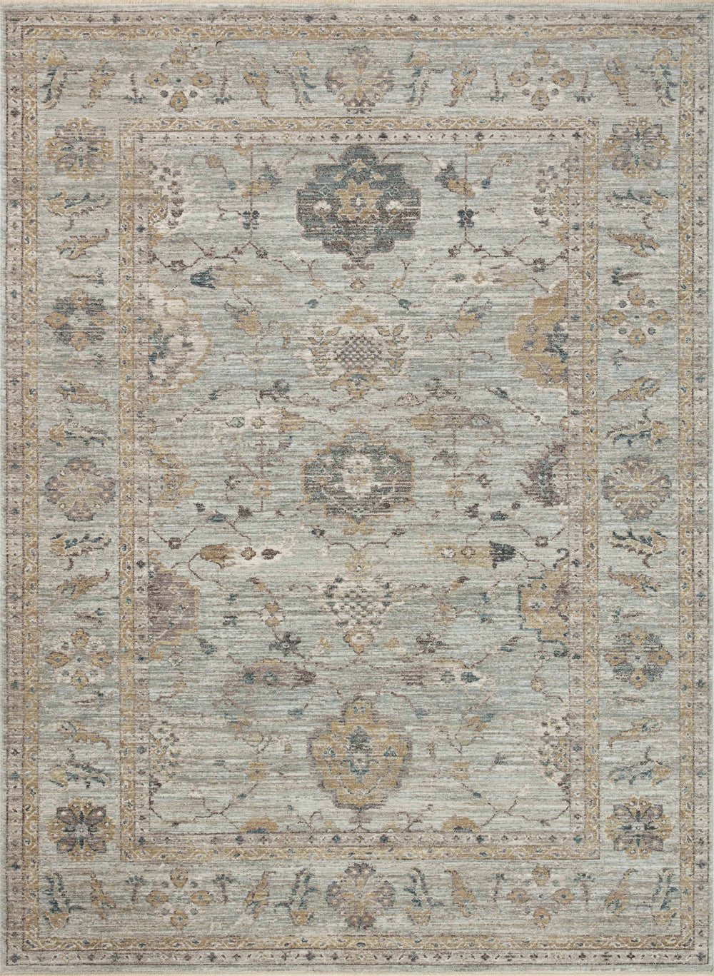 Magnolia Home by Joanna Gaines x Loloi Millie Rug - Sky / Gold-Blue Hand Home