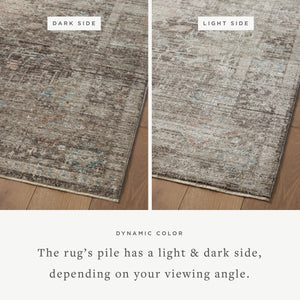 Magnolia Home by Joanna Gaines x Loloi Millie Rug - Charcoal / Dove-Blue Hand Home