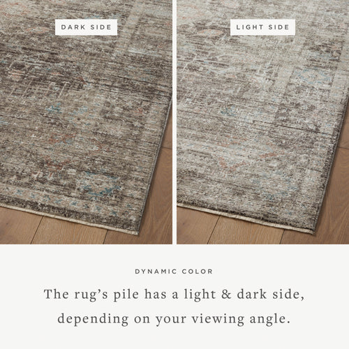 Magnolia Home by Joanna Gaines x Loloi Millie Rug - Charcoal / Dove-Blue Hand Home