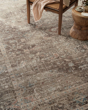 Magnolia Home by Joanna Gaines x Loloi Millie Rug - Charcoal / Dove-Blue Hand Home