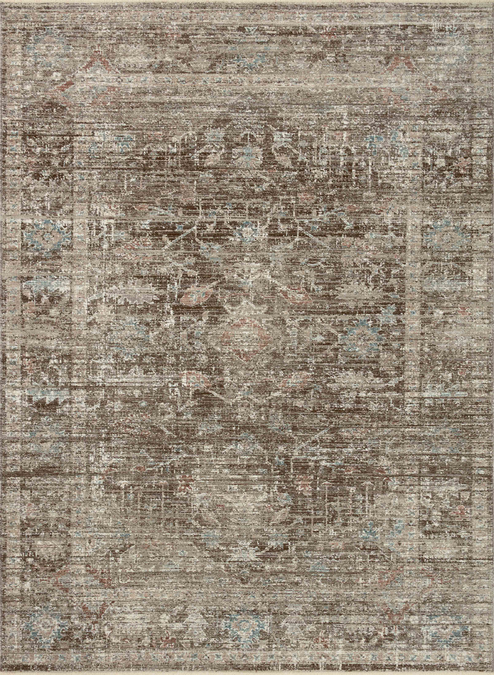 Magnolia Home by Joanna Gaines x Loloi Millie Rug - Charcoal / Dove-Blue Hand Home
