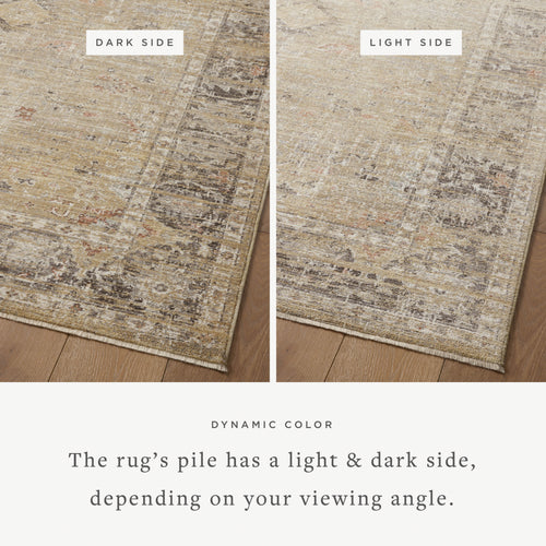 Magnolia Home by Joanna Gaines x Loloi Millie Rug - Gold / Charcoal-Blue Hand Home