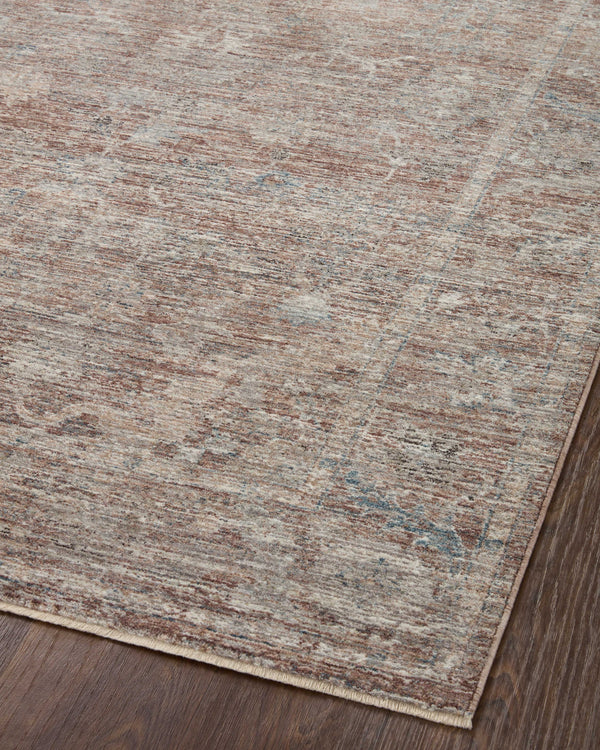 Loloi Millie Rug Collection - Brick / Fog - Magnolia Home by Joanna Gaines-Blue Hand Home
