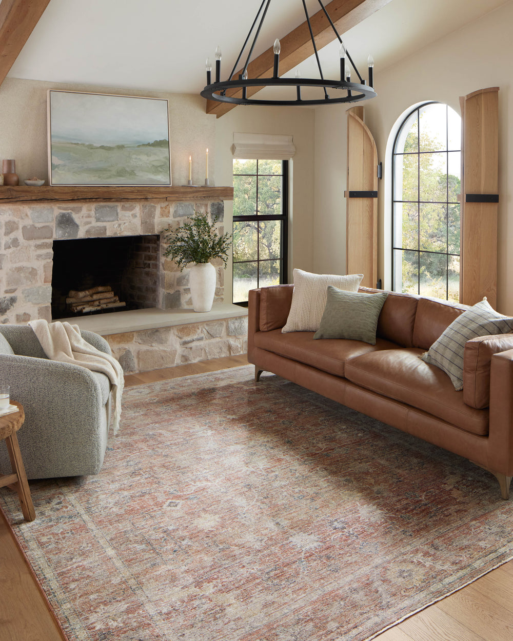 Magnolia Home by Joanna Gaines x Loloi Millie Rug - Sunset / Multi-Blue Hand Home