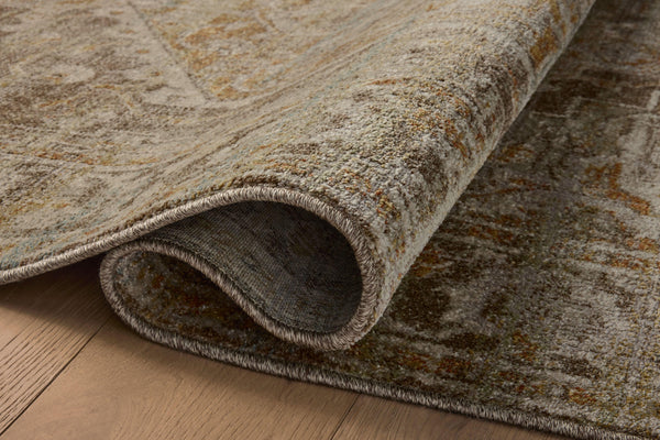 Magnolia Home by Joanna Gaines x Loloi Mona Rug - Bark / Sunrise-Blue Hand Home
