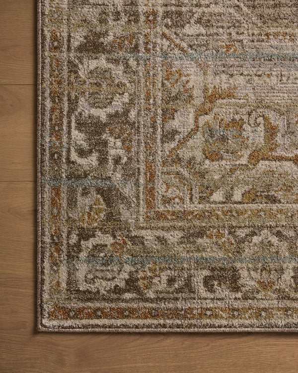 Magnolia Home by Joanna Gaines x Loloi Mona Rug - Bark / Sunrise-Blue Hand Home