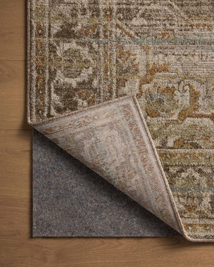 Magnolia Home by Joanna Gaines x Loloi Mona Rug - Bark / Sunrise-Blue Hand Home