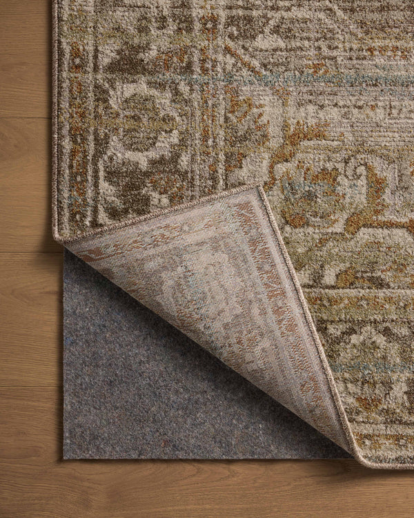 Magnolia Home by Joanna Gaines x Loloi Mona Rug - Bark / Sunrise-Blue Hand Home
