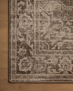 Magnolia Home by Joanna Gaines x Loloi Mona Rug - Cocoa / Stone-Blue Hand Home
